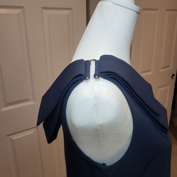 ELLIATT One Shoulder Mini Navy Blue Dress Size S - Picture 5 of 13